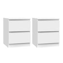 Artiss 2x Bedside Table 2 Drawers - PEPE White - RnR Galore