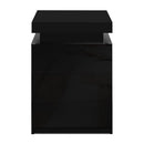 Artiss 2X Bedside Table LED 3 Drawers - COLEY Black - RnR Galore
