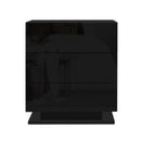 Artiss 2x Bedside Table LED 3 Drawers - MORI Black - RnR Galore