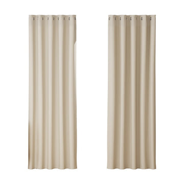 Artiss 2X Blockout Curtains Eyelet 180x213cm Beige - RnR Galore