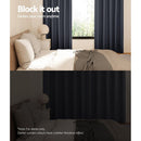 Artiss 2X Blockout Curtains Eyelet 300x230cm Charcoal - RnR Galore