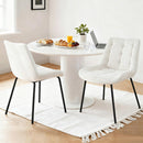Artiss 2x Dining Chairs Velvet Tufted Kitchen Lounge Cafe Accent Chair Beige - RnR Galore