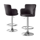 Artiss 2x Leather Bar Stools Swivel Adjustable Gas Lift PU Counter Chairs Brown - RnR Galore