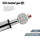 Artiss 2x Leather Bar Stools Swivel Adjustable Gas Lift PU Counter Chairs Brown - RnR Galore