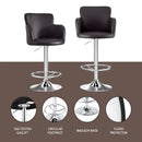Artiss 2x Leather Bar Stools Swivel Adjustable Gas Lift PU Counter Chairs Brown - RnR Galore