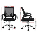 Artiss 2x Mesh Office Chair Mid Back Black - RnR Galore