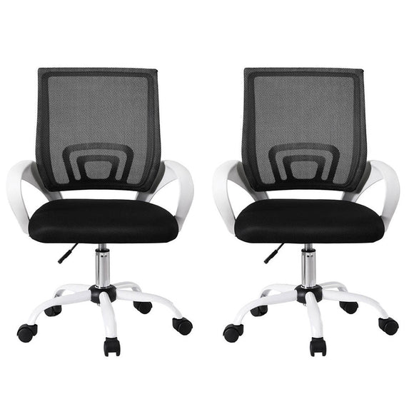 Artiss 2x Office Chair Mesh Computer Gaming Desk Chairs Work Study Mid Back - RnR Galore