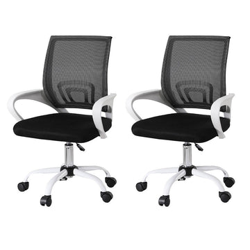 Artiss 2x Office Chair Mesh Computer Gaming Desk Chairs Work Study Mid Back - RnR Galore