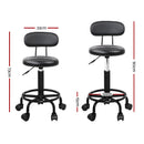 Artiss 2x Salon Stool Swivel Chair Backrest - RnR Galore
