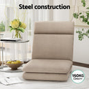 Artiss 2XFloor Chair Sofa Linen Beige - RnR Galore