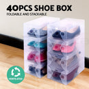 Artiss 40X Shoe Box Storage Clear Case Foldable Stackable - RnR Galore
