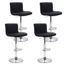 Artiss 4x Bar Stools Gas Lift Leather Black - RnR Galore