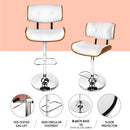 Artiss 4x Bar Stools Gas Lift Leather White - RnR Galore