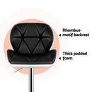 Artiss 4x Bar Stools Gas Lift Padded Leather Black & White - RnR Galore