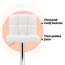 Artiss 4x Bar Stools Leather Gas Lift White - RnR Galore
