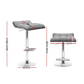 Artiss 4x Bar Stools Linen Padded Gas Lift - RnR Galore