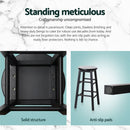 Artiss 4x Bar Stools Round Chairs Wooden Black - RnR Galore