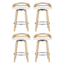 Artiss 4x Bar Stools Swivel Dining Chairs Low Back Counter Seat PU Cushion - RnR Galore