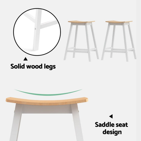Artiss 4x Bar Stools Wooden Chairs Oak - RnR Galore