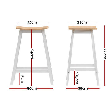 Artiss 4x Bar Stools Wooden Chairs Oak - RnR Galore