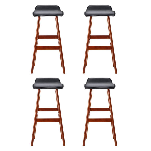Artiss 4x Bar Stools Wooden Stool Black - RnR Galore