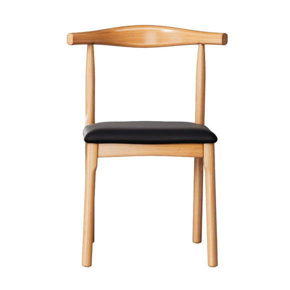 Artiss 4x Dining Chairs Rubber Wood Leather Seat Black - RnR Galore