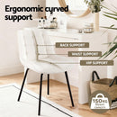 Artiss 4x Dining Chairs Velvet Tufted Kitchen Lounge Cafe Accent Chair Beige - RnR Galore