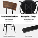 Artiss 4X Industrial Bar Stools Upholstered Counter Chairs Steel Frame Anti - Scratch - RnR Galore