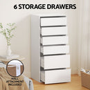 Artiss 6 Chest of Drawers Dresser Tallboy White - RnR Galore