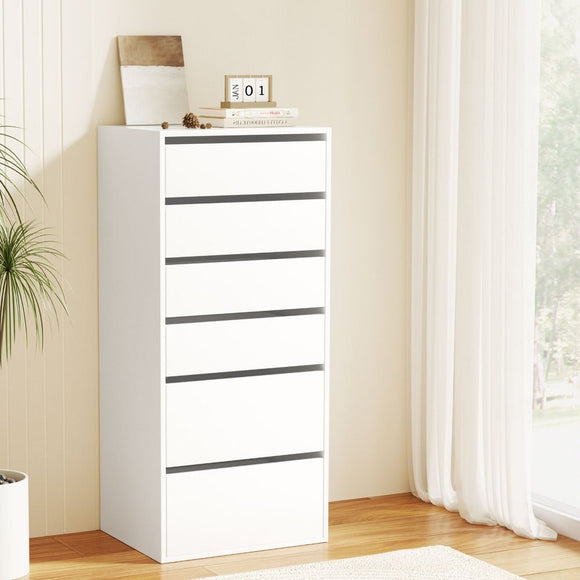 Artiss 6 Chest of Drawers Dresser Tallboy White - RnR Galore