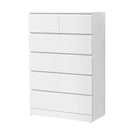 Artiss 6 Chest of Drawers - PEPE White - RnR Galore