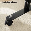 Artiss 6 Panel Room Divider Screen 323cm Wheel Fabric Black - RnR Galore