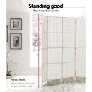 Artiss 8 Panel Room Divider Screen Privacy Timber Foldable Dividers Stand White - RnR Galore