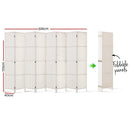 Artiss 8 Panel Room Divider Screen Privacy Timber Foldable Dividers Stand White - RnR Galore