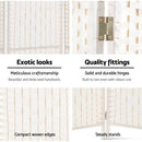Artiss 8 Panel Room Divider Screen Privacy Timber Foldable Dividers Stand White - RnR Galore