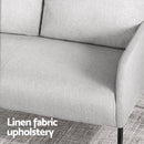 Artiss Armchair 2 - Seater Sofa Pillow Linen Grey - RnR Galore