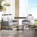 Artiss Armchair Accent Chair Pillow Fabric Grey - RnR Galore