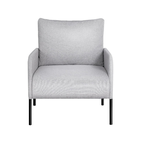 Artiss Armchair Accent Chair Pillow Fabric Grey - RnR Galore