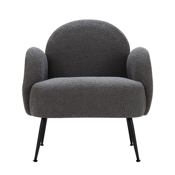 Artiss Armchair Boucle Charcoal Hanes - RnR Galore