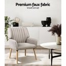 Artiss Armchair Fabric Beige Sebastini - RnR Galore