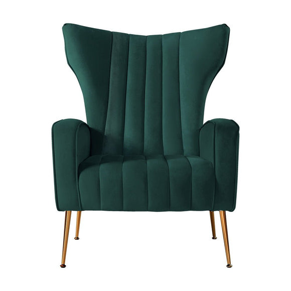 Artiss Armchair Green Velvet Kate - RnR Galore