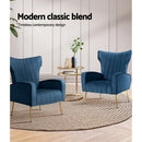 Artiss Armchair Navy Velvet Kate - RnR Galore