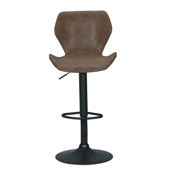 Artiss Bar Stools Kitchen Counter Stools Swivel Gas Lift Vintage Chairs Brown x2 - RnR Galore