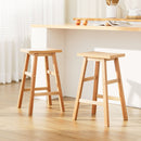 Artiss Bar Stools Kitchen Counter Stools Wooden Chairs Natural x2 - RnR Galore