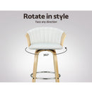 Artiss Bar Stools Kitchen Leather Barstools Swivel Counter Chairs x2 - RnR Galore