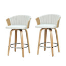 Artiss Bar Stools Kitchen Leather Barstools Swivel Counter Chairs x2 - RnR Galore