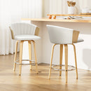 Artiss Bar Stools Kitchen Leather Barstools Swivel Counter Chairs x2 - RnR Galore