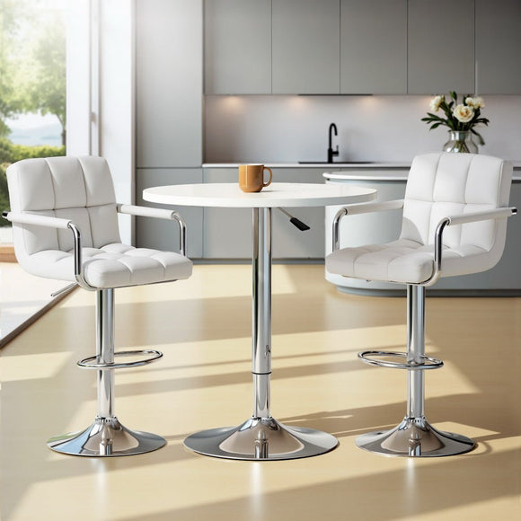 Artiss Bar Table and Stools Set Dining Desk Kitchen Chairs Cafe Pub - RnR Galore