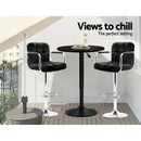 Artiss Bar Table Gas Lift Round Black - RnR Galore