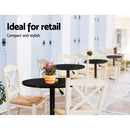 Artiss Bar Table Gas Lift Round Black - RnR Galore